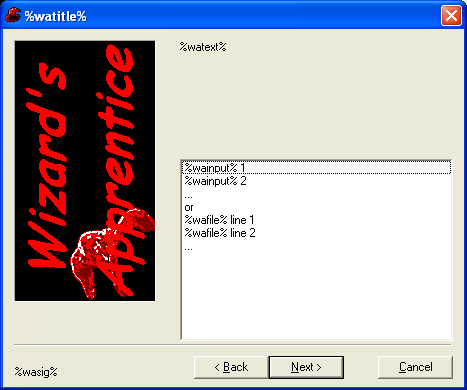 Screenshot of a dialog with a multiple-selection listbox